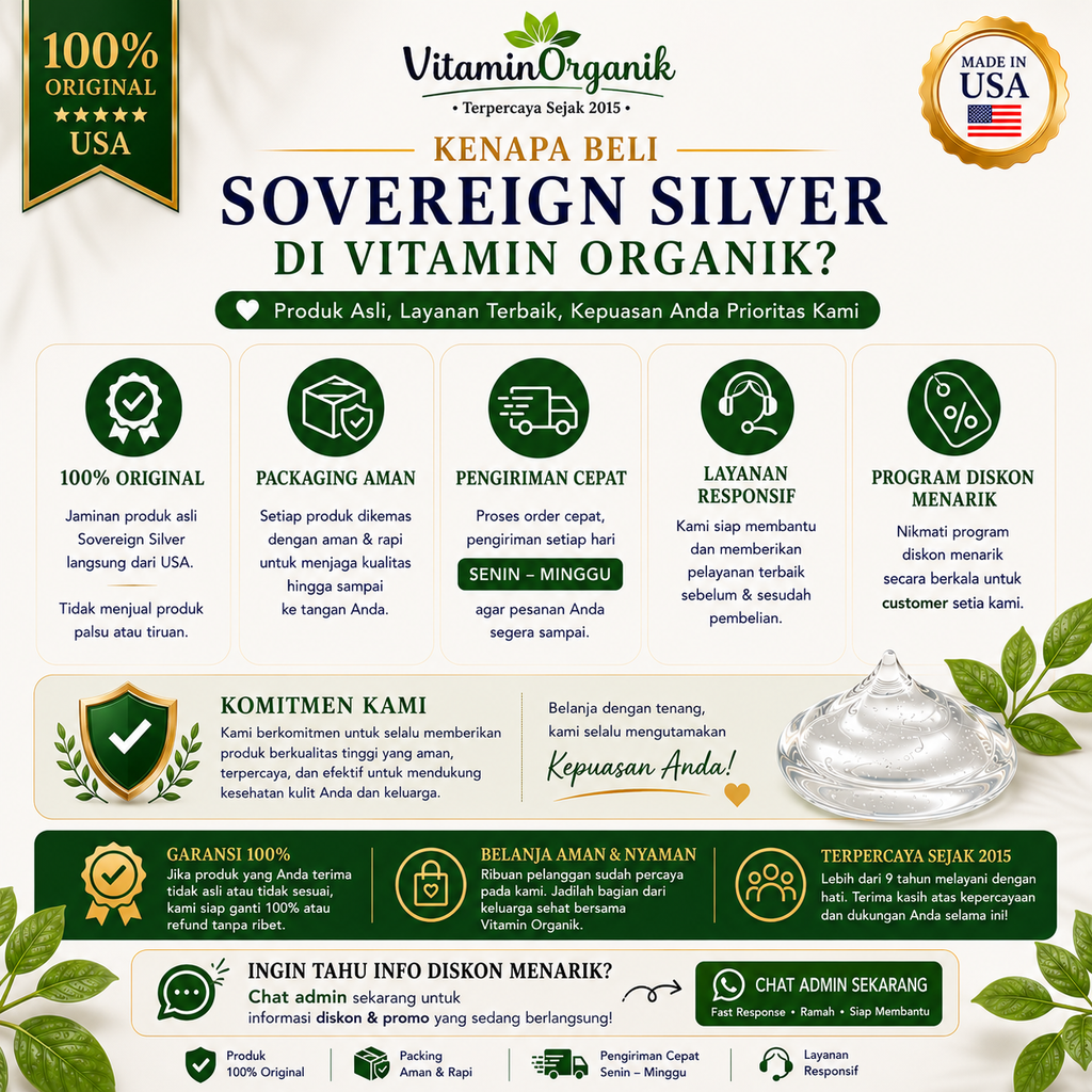 Sovereign Silver Skin Care Relief Gel 59ml Original USA | Gel Colloidal Silver untuk Jerawat Eksim Luka Bakar Sunburn