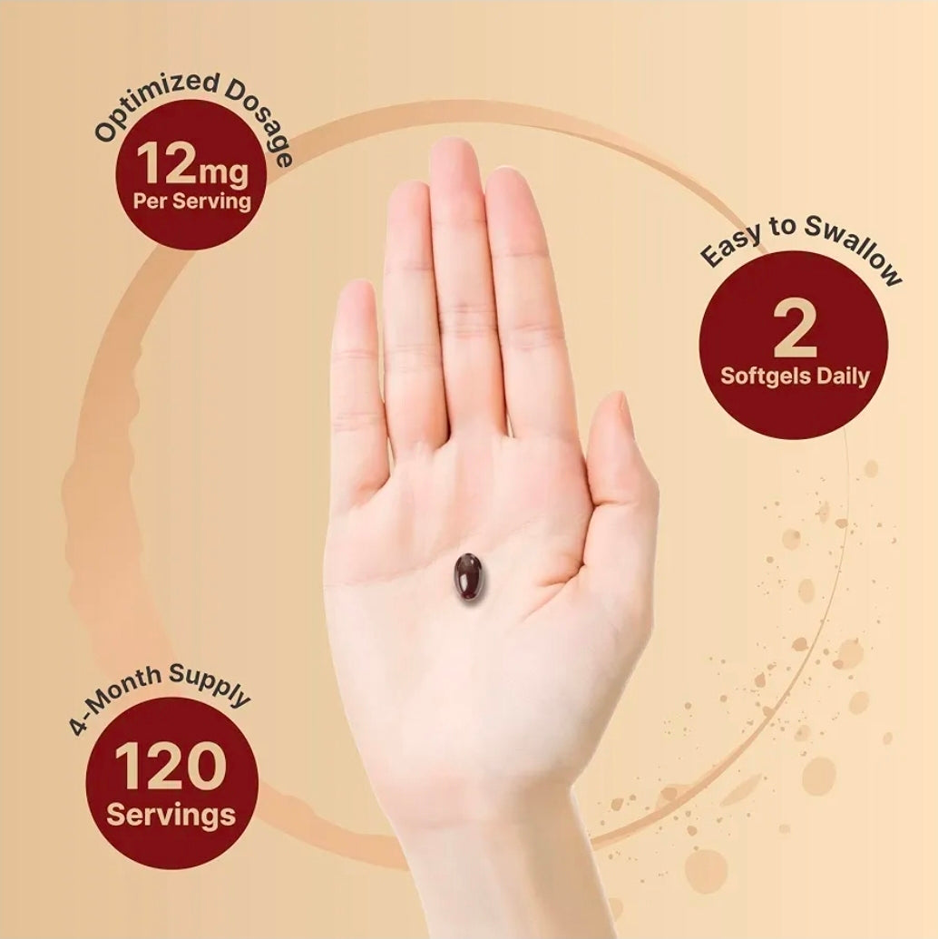 NatureBell Astaxanthin 12mg 240 Softgels Original USA + Astax (Max Strength from MicroAlgae)