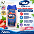TUMS Antacid Ultra Strength 1000 72 Tablet Kunyah | untuk Heartburn & Asam Lambung