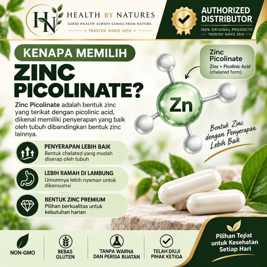 NatureBell Zinc Picolinate 100 mg 240 Capsules Non-GMO Gluten Free
