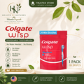 Colgate Wisp Original USA Disposable Toothbrush 24 pcs - Sikat Gigi Travel Tanpa Air No Rinse Sekali Pakai Peppermint MaxFresh