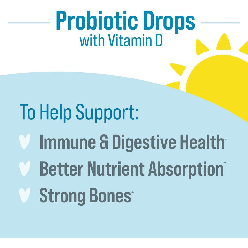 Culturelle Baby Grow & Thrive Probiotics + Vitamin D Drops 400 IU Penambah Imun Anak / Bayi ORI USA